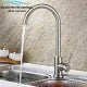 Kitchen Sink Mixer Taps faucet Marble top countertop undermounted bar faucet sus 304 stainless steel Hot & Cold Monobloc 360º Swivel Spout Single Lever nalka free bracket nut bolt