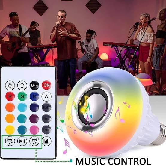 RGB Bluetooth Music Bulb With Remote 🎧🌈