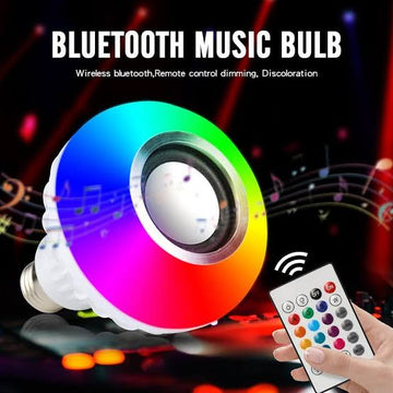 RGB Bluetooth Music Bulb With Remote 🎧🌈