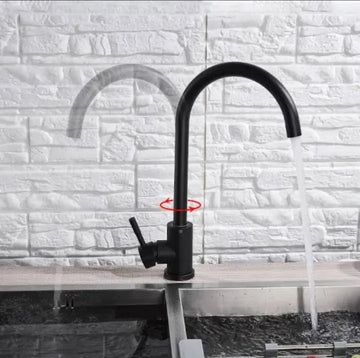 kitchen sink faucet, mixer tap,304 SS tap, kitchen sink mixer, kitchen sink tap, Black Kitchen Tap